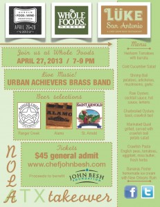 Event information for the John Besh Luke San Antonio takeover of Austin during the Austin FOOD & WINE festival