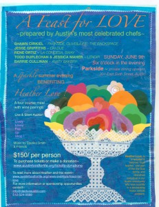 Poster for Feast for Love fundraising dinner