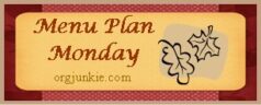 Menu Plan Monday ~ Week of September 26